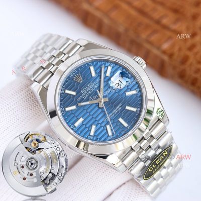 Clean Factory Rolex Datejust 3235 Blue Face Watch